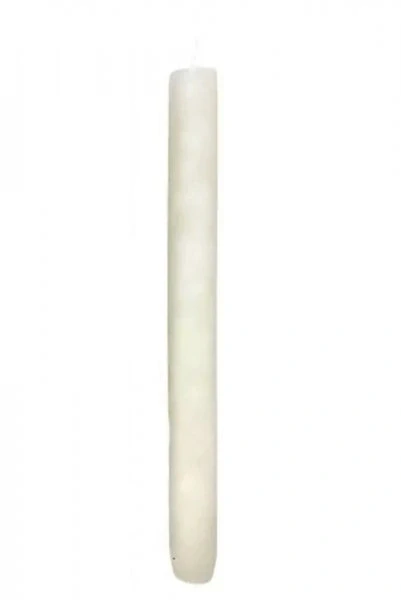 Stolní svíčka rustikální bílá 25,5 cm