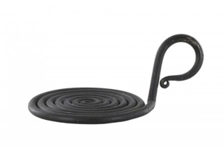 Černý kovový svícen spirel - Chic Antique