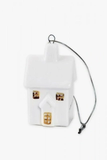 Závěsný porcelánový domeček – bílý 1.