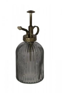 Rozprašovač na květiny GLASS šedý – skleněný
