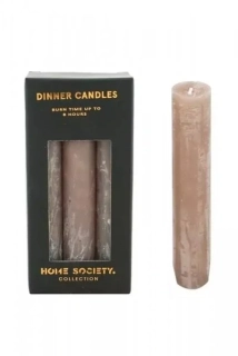 Stolní rustikální svíčka hnědá 15 cm