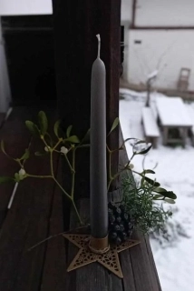 Stolní svíčka kónická zemitá 24 cm