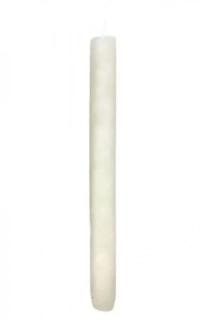 Stolní svíčka rustikální bílá 25,5 cm