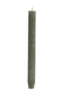 Stolní svíčka rustikální zelená 25,5 cm
