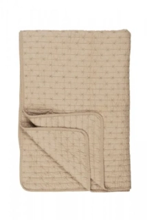 Bavlněný prošívaný quilt - přikrývka béžová