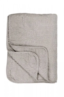 Bavlněný přehoz – quilt – šedý proužkovaný